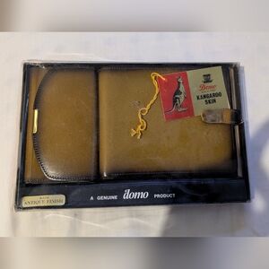 Rare Vintage Domo Kangaroo Skin Wallet And Key Holder set, made in Australia